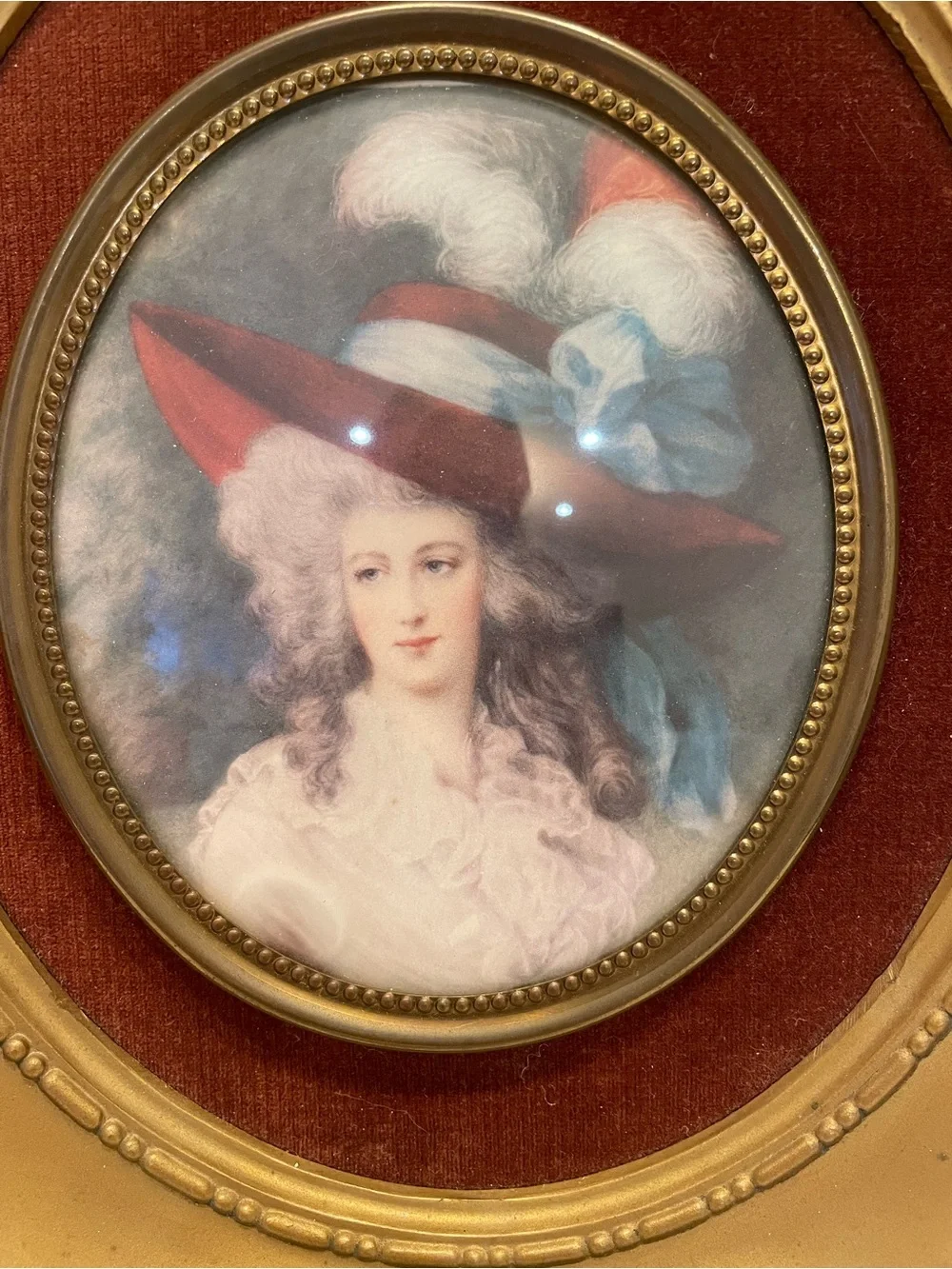 Vintage  Cameo Creation Portrait reproduction of “ Mrs Hallet”